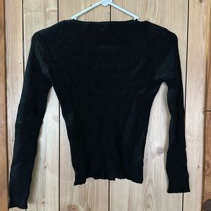 Cropped ribbed sweater